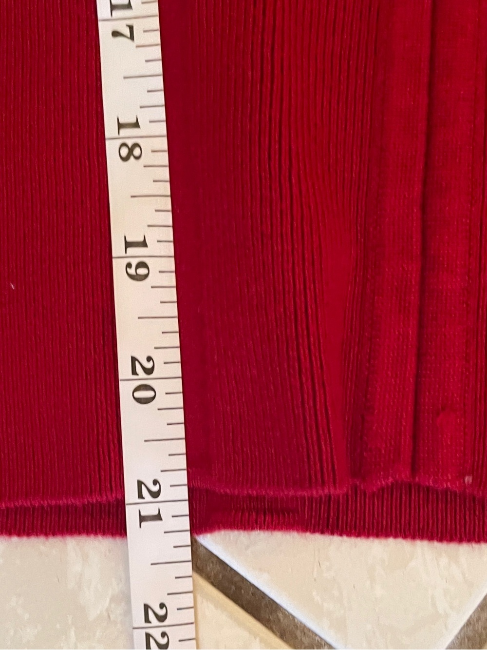 GUESS Women's Red V-Neck Long Sleeve Top with Center Accent - Picture 8 of 11